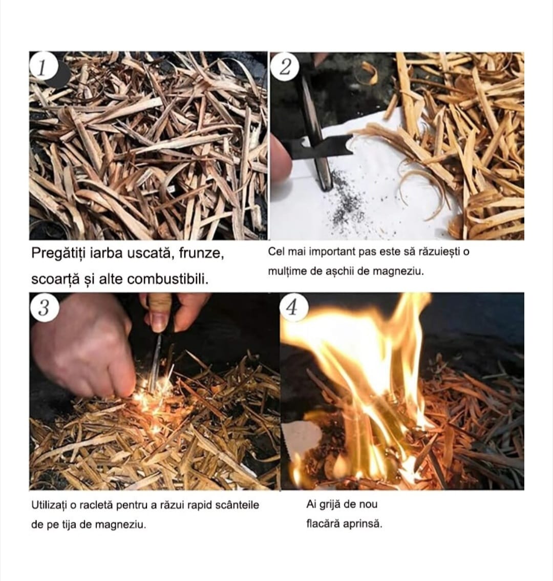 SET PENTRU APRINDEREA FOCULUI (AMNAT PENTRU CAMPING)