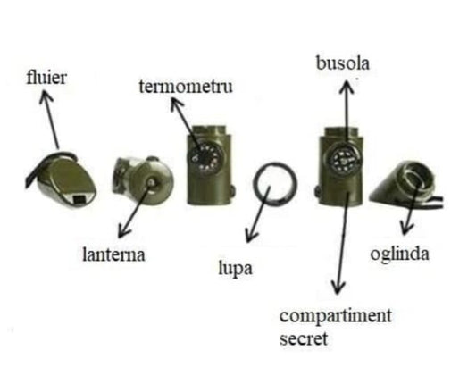 FLUIER-BUSOLA-LANTERNA 3 IN 1