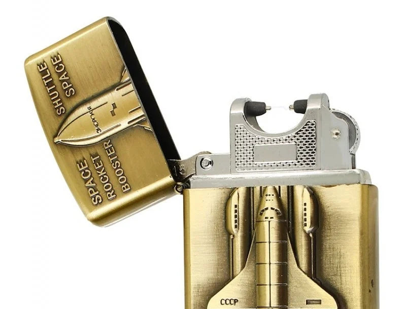 Brichetă electronică fără flacără, reîncărcabilă prin USB, cu dublu impuls, cu un singur arc - Modelul Rachetă