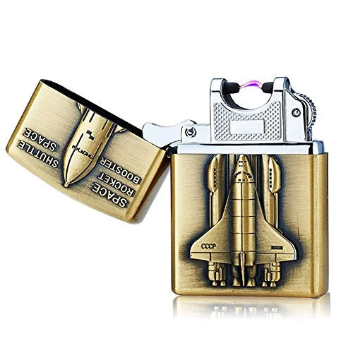 Brichetă electronică fără flacără, reîncărcabilă prin USB, cu dublu impuls, cu un singur arc - Modelul Rachetă