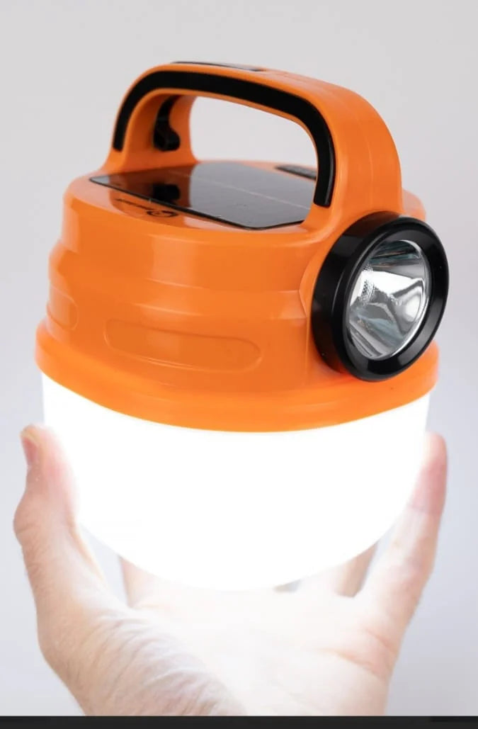 Lanterna cu incarcare solara LED HB-V80, 80W, 5 moduri iluminare, powerbank