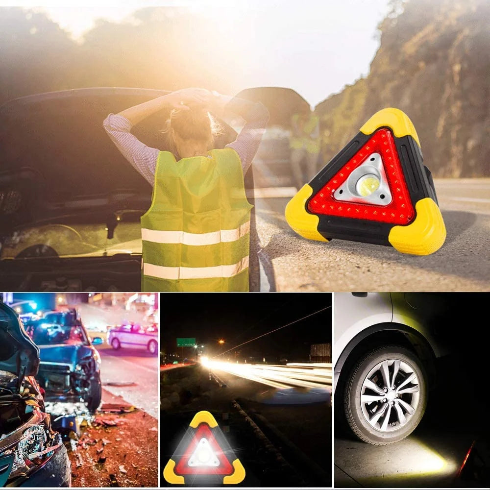 Triunghi-Auto avertizare multifunctional cu lumini de avertizare si lanterna