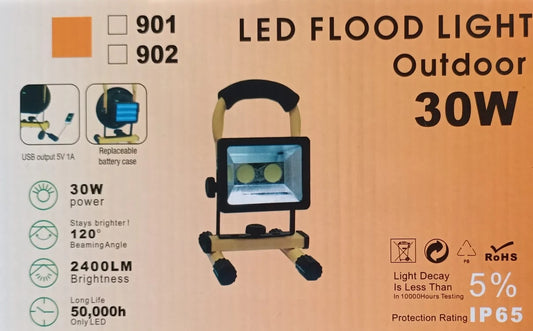 Reflector LED cu baterie încorporată de 20W fara fir